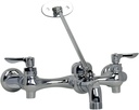 American Standard 8344.012.002 Exposed Yoke Wall-Mount Utility Faucet with Top Brace and Metal Lever Handles, Polished Chrome