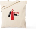 CafePress Fire Drill Tote Bag Reusable Natural Beige Canvas Shopping Bag