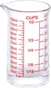 Ackers 4oz Glass Measuring Cup – Shot Glass with Ounce,Ml,Cups Markings for Kitchen & Bar(Red Line)