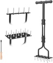 Manual Spike Aerator - 15 Iron Spikes, Lawn Tool for Aerating Grass and Loosening Soil