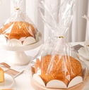 Clear Food Storage Bags for Toast Bread Cookies Candy Chocolate Cake Bakery Gift Packaging Cake Tray and Ribbon, 20 Pack