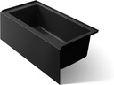 Kohler 1956-RA-7 Underscore® 60" x 30" alcove bath right drain, Black Black