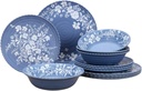 pioneer women 12 piece daisy bamboo