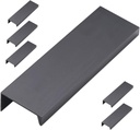 Aluminum Door Handle Set 6pcs Kitchen Drawer Pulls Matte Black Cabinet Knobs