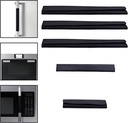 5 Pieces Refrigerator Handle Covers, Adjustable Non-Slip Appliance Handle Covers for Fridge, Microwave, Oven, Dishwasher, Easy to Clean & Install, Charcoal Black