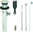 PF WaterWorks PF0730-BN-CH-NO, Chrome Plated ABS Body Bathroom Sink/Lavatory Pop-Up Drain with Ball Lift Rod | Without Overflow | CUPC Listed, Brushed Nickel