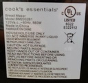 Paddle for Bread Maker Model Cook's Essentials BM2002B1 only
