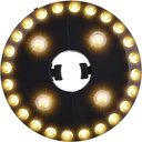 Warm White Patio Umbrella Light 3 Brightness Modes Cordless 28 LED Lights at 200 lumens 4 x AA Battery Operated,Umbrella Pole Light for Patio Umbrellas,Camping Tents