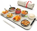 Food Warming Mat, iTRUSOU 27.5x16'' Electric Warming Tray with 7 Temp-Settings, Switchable Fahrenheit/Celsius, 99h Timer, Foldable Food Warmer Keep Food Warm at Buffet, Party, Sabbath, Daily Use