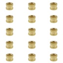 1/4 Inch Knurled Insert Nut DGZZI 15PCS 1/4-20 6mm (H) x 8mm (OD) Brass Female Knurled Thru-Threaded Insert Embedment Nuts for Printing 3D Printer and More Projects, Thread Brass Knurled Nuts