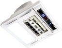 Ventilation Fan Integrated LED Light Ceiling Mount Exhaust Fan, Ultra-Thin Ventilation Lighting Combo, 30×30 Silent Ventilation Fan with LCD Screen for Bathroom, Kitche