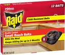 Raid Double Control Small Roach Baits, Child Resistant, For Indoor Use, Kills Roaches for 3 Months, 12 Count