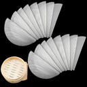 16Pcs 11 inch Non-stick Silicone Steamer Mesh Mat,Reusable Round Silicone Steamer Liners,White Dim Sum Mesh Round Dumplings Buns Mat Steamed Pad for Home Kitchen Cooking