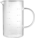 Luxshiny Multifunctional - Glass Juice Pot with Scale Transparent Water Kettle for Home Use for Juices Iced Tea and Beverages Includes Lid for Enhanced Freshness